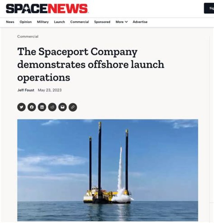 The Spaceport Company demonstrates offshore launch operations